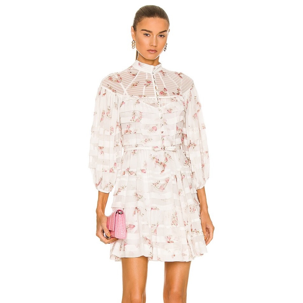 ZIMMERMANN Dancer Tuck Mini Dress
